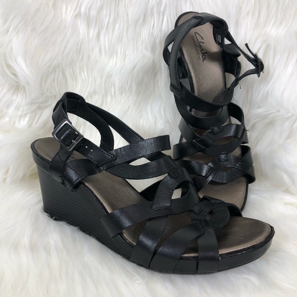 clarks women's star mello wedge sandal